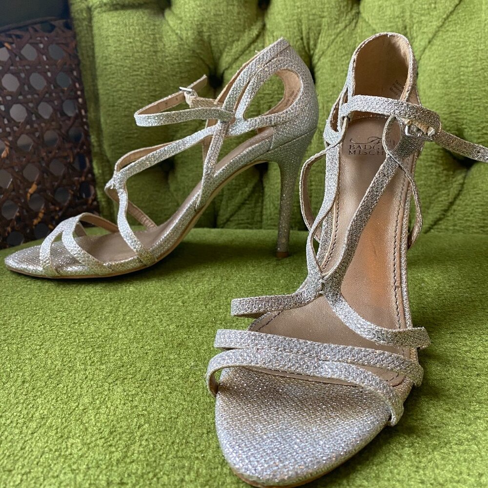 Badgley Mischka Sparkly Strappy Heels